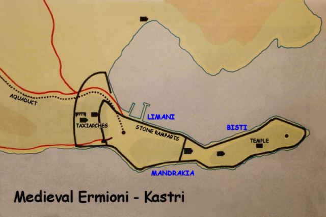 Medieval Ermioni - Kastri fortifications